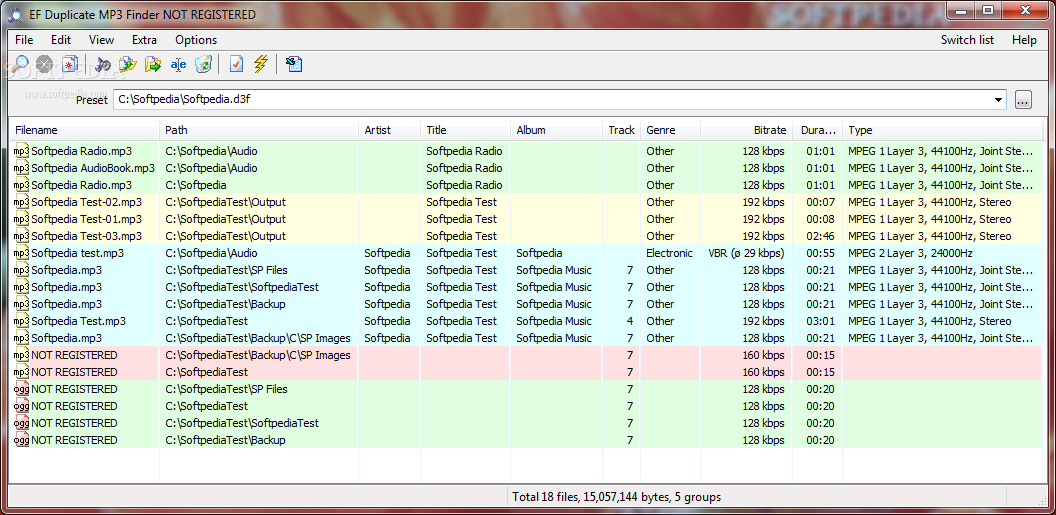 EF Duplicate MP3 Finder