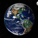 القمر وكوكب الارض