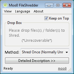 Moo0 File Shredder