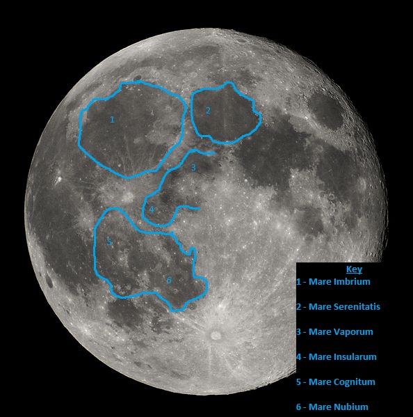 وجه رجل على القمر