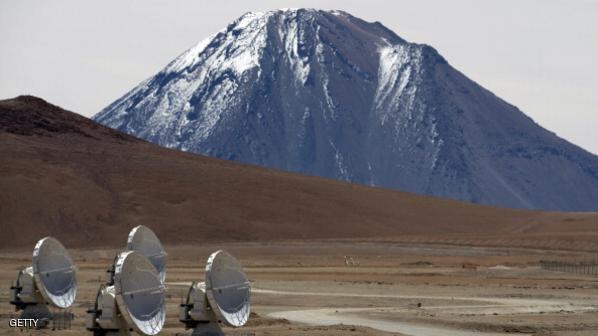 اكبر عدد من تلسكوبات العالم منتشر في صحراء أتاكاما بتشيلي.