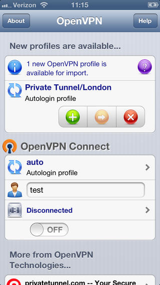 OpenVPN Connect لفتح المواقع المحجوبة على ايفون
