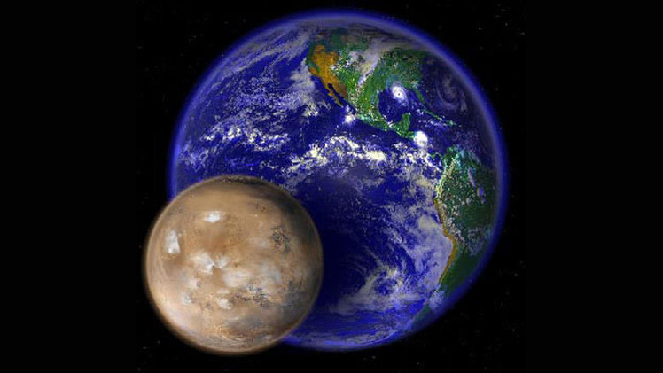 المريخ يقترب من كوكب الأرض