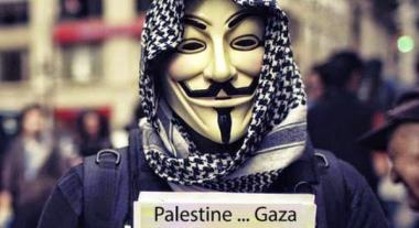 انونيموس تدعم غزة