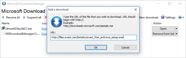 برنامج Microsoft Download Manager لتحميل الملفات من الانترنت