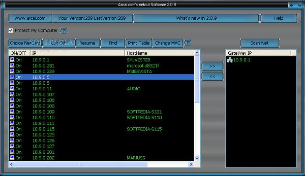 Program Interface NetCut
