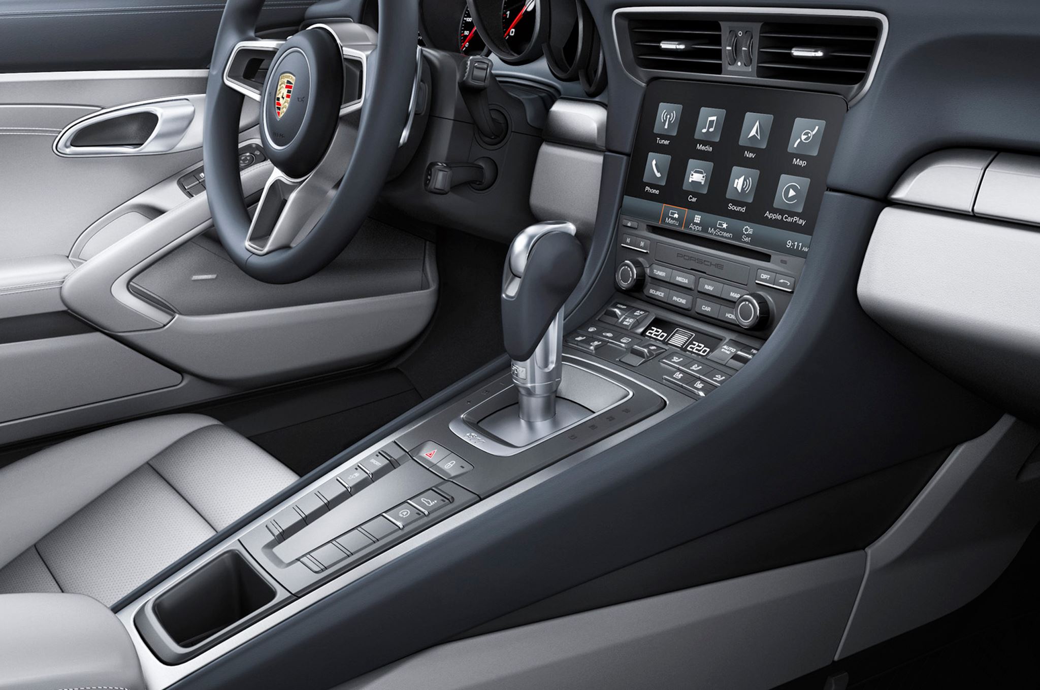 المقصورة الداخلية للسيارة بورش 911 موديل 2017 