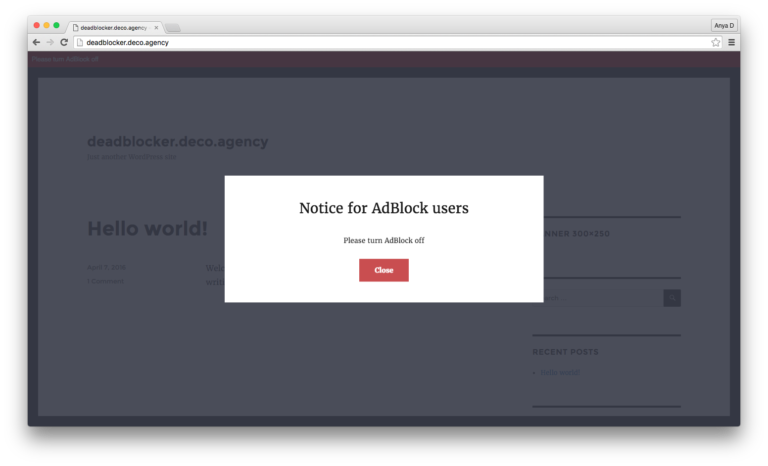 إضافة deAdblocker لحل مشكلة حجب الإعلانات Adblock وإظهارها على موقعك بالقوة