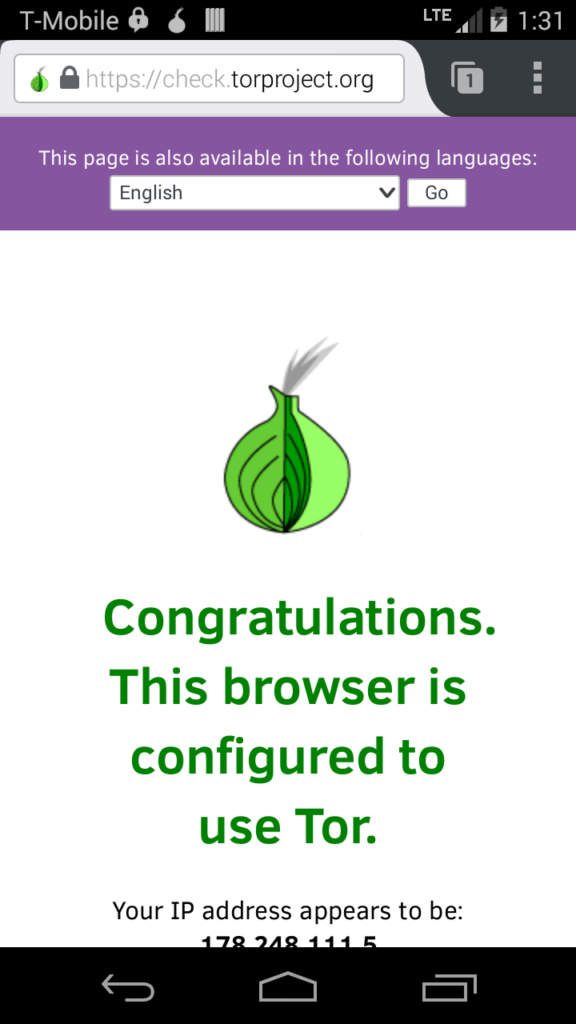 متصفح ORFOX: Tor Browser for Android نظام التشغيل أندرويد