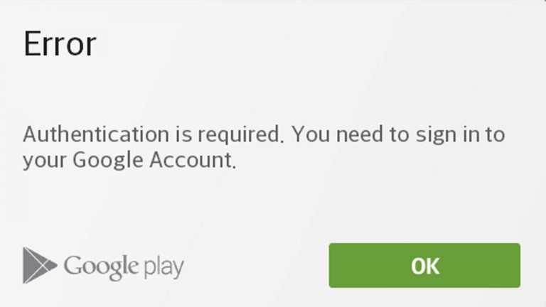 Authentication Is Required تعلم كيف تحل خطأ جوجل بلاي المزعج