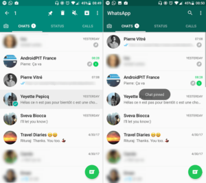 تطبيق WhatsApp : تثبيت محادثات الواتساب 