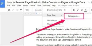 الصفحات المتقطعة في مستندات جوجل - تعلم كيفية إزالتها للحصول على صفحات متتالية 