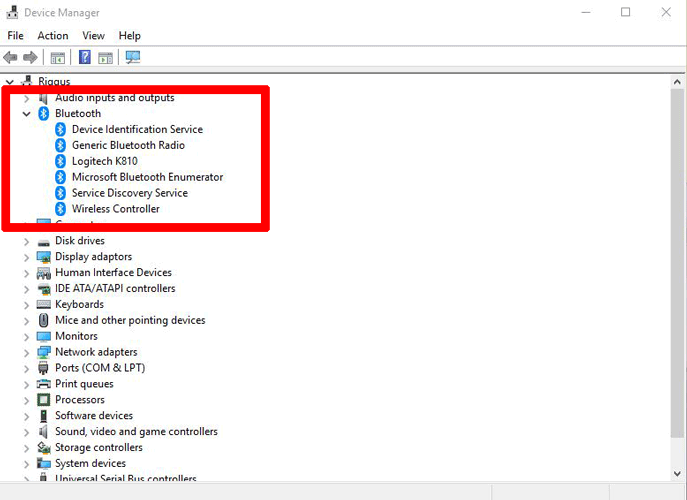 how to update bluetooth drivers on laptop windows 10