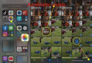 لقطات شاشة توضح كيفية حذف الصور المكررة يدويًا على iPhone