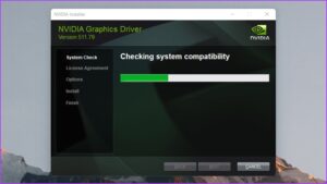 نافذة NVIDIA Installer - برامج تشغيل NVIDIA