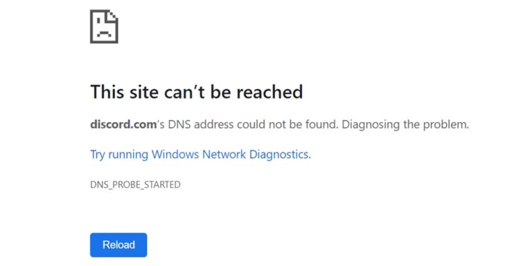 إصلاح خطأ "dns_probe_started" في Google Chrome