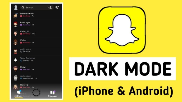 الوضع المظلم في سناب شات