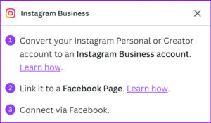 الدخول الى Instagram Business