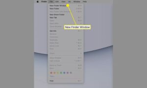 نافذة Finder جديدة في قائمة Apple على سطح مكتب Mac
