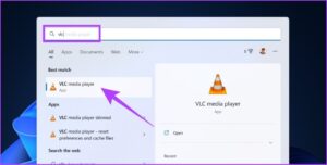 افتح تطبيق مشغل الوسائط VLC