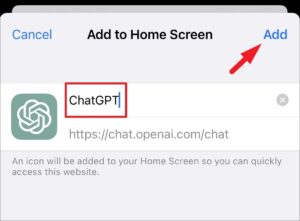 تطبيق ChatGPT على iPhone