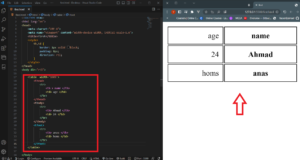عملية تنظيم الجدول - الجداول في لغة html5