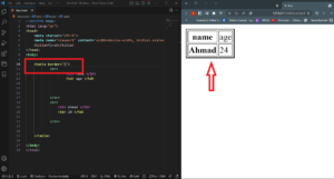 إضافة حدود للجداول - الجداول في لغة html5