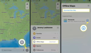 تنزيل خريطة للاستخدام دون الاتصال بالإنترنت في تطبيق الخرائط على iPhone
