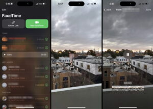 تطبيق FaceTime على هاتف Apple iPhone يعرض المكالمات الفائتة والبريد الصوتي بالفيديو.