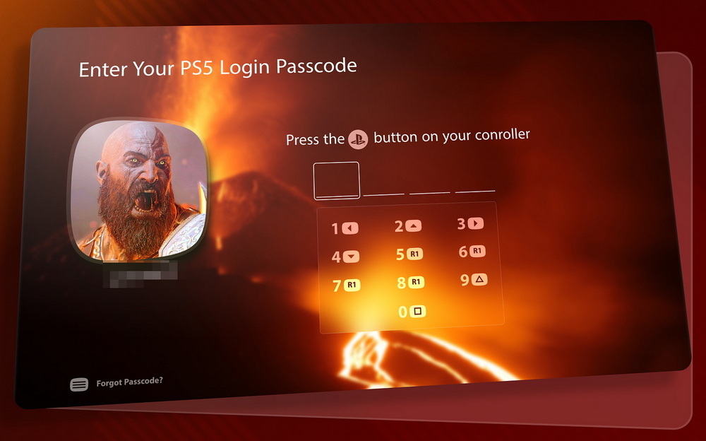قفل حساب PS5 بكلمة سر