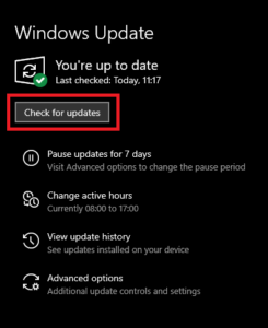 تحقق من وجود تحديثات في Windows 10 و11