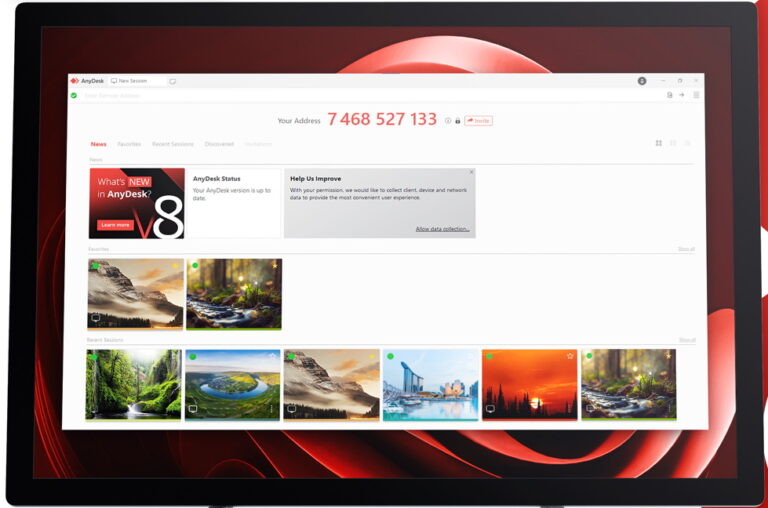 برنامج سطح المكتب البعيد AnyDesk