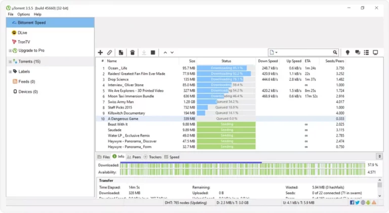 uTorrent برنامج تنزيل ملفات التورنت