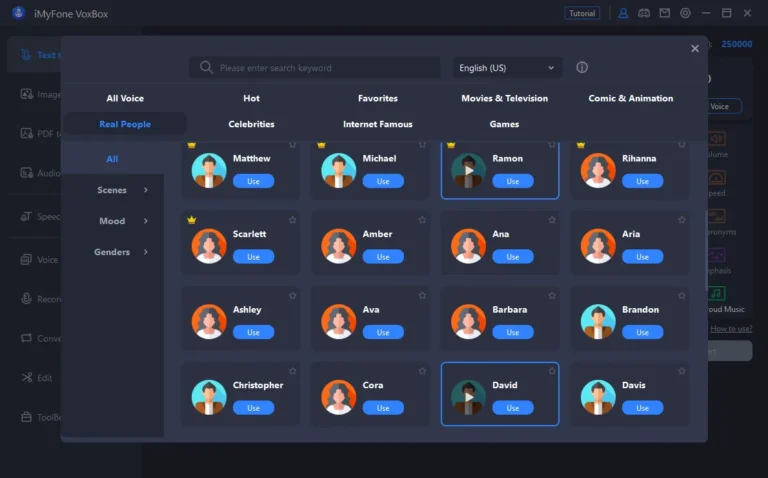 تحويل النصوص إلى صوت بشري بالذكاء الاصطناعي – برنامج iMyFone VoxBox