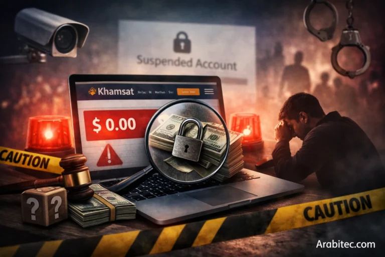 خمسات نصاب؟ حجز ارباح وإيقاف حسابات وتجاهل شكاوى بالمئات! الموقع تحت المجهر